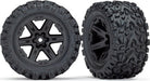 Tires & wheels, assembled, glued (2.8") (RXT black wheels, Talon Extreme tires, foam inserts) (2) (TSM rated)