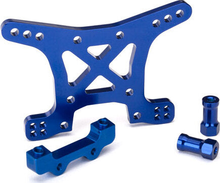 Shock tower, front, 7075-T6 aluminum (blue-anodized)
