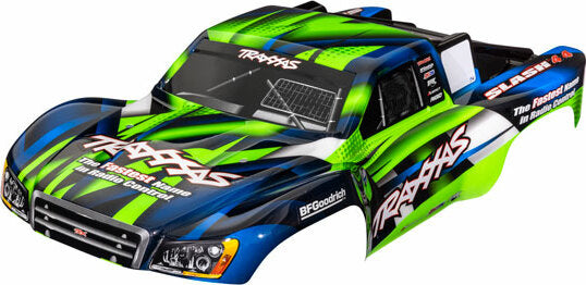 Body, Slash 4X4 (Also Fits Slash Vxl and Slash 2Wd), Green and Blue (Painted, Decals Applied)