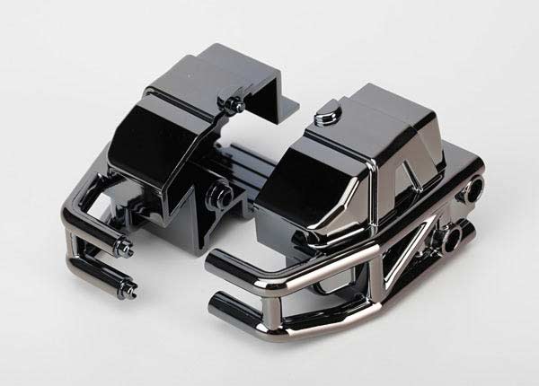 Bumper, front (black chrome) (left & right)