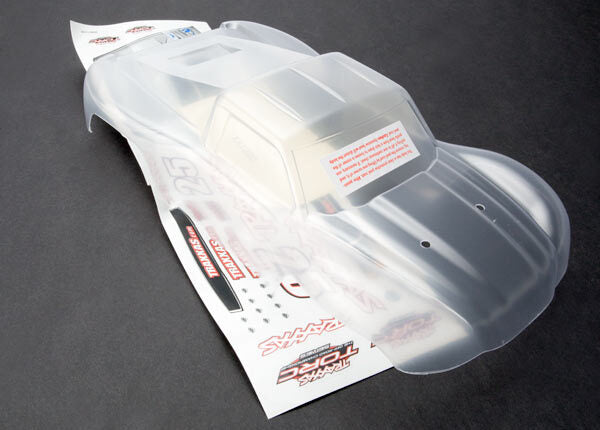 Body, 1/16 Slash (clear, requires painting)/ grill, lights decal sheet