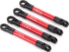Push rods, aluminum (red-anodized) (4) (assembled with rod ends)