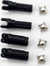 Half shafts, left or right (internal splined half shaft (2)/external splined half shaft) (2))/ metal u-joints (4)