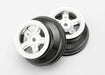 Wheels, SCT satin chrome, beadlock style, dual profile (1.8" inner, 1.4" outer) (2)
