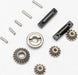 Gear set, differential (output gears (2)/ spider gears (3))/ differential output shafts (2)/ 1.5x6mm pin (3)/ 1.5x8mm pin (2)