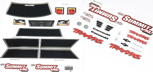 Decal sheets, 1/16th Summit VXL