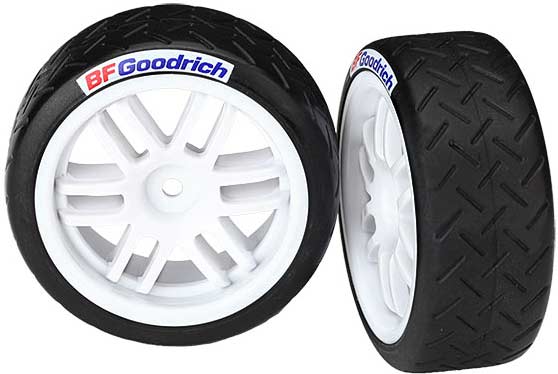 Tires and wheels, assembled, glued (Rally wheels, BFGoodrich Rally tires (soft compound) (2)