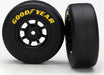 Tires and wheels, assembled, glued (8-spoke wheels, black, 1.9 Goodyear Wrangler tires) (2)
