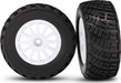 Tires & wheels, assembled, glued (White wheels, BFGoodrich Rally, gravel pattern, tires, foam inserts) (2) (TSM rated)