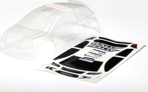 Body, LaTrax 1/18 Rally (clear, requires painting)/ decals