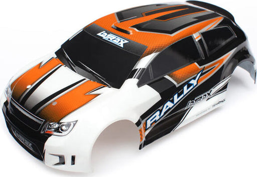 Body, LaTrax 1/18 Rally, orange (painted)/ decals