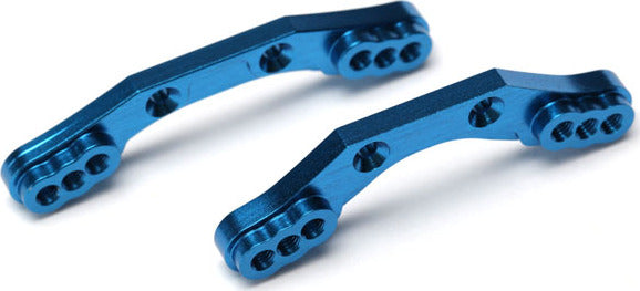 Shock towers, front & rear, 6061-T6 aluminum (blue-anodized)