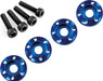 Wheel nut washer, machined aluminum, blue / 3x12mm CS (4)