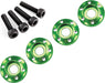 Wheel nut washer, machined aluminum, green / 3x12mm CS (4)