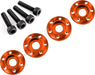 Wheel nut washer, machined aluminum, orange / 3x12mm CS (4)