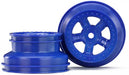 Wheels, SCT blue, beadlock style, dual profile (1.8" inner, 1.4" outer) (2)