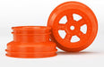 Wheels, SCT orange, beadlock style, dual profile (1.8" inner, 1.4" outer) (2)