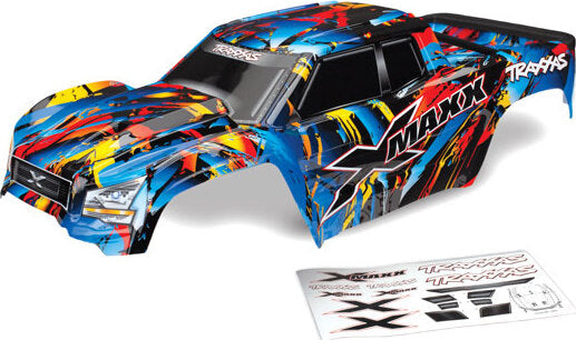 Body, X-Maxx, Rock n' Roll (painted, decals applied) (assembled with tailgate protector)