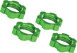 Wheel nuts, splined, 17mm, serrated (green-anodized) (4)