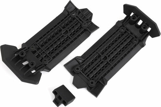 Skid Plate, Front (1), Rear (1)/ Rubber Impact Cushion (1)