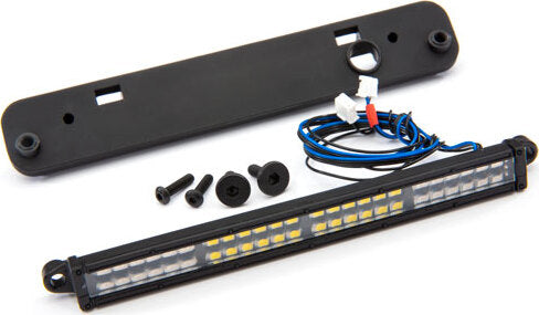 LED light bar, rear, red (with white reverse light) (high-voltage) (24 red LEDs, 24 white LEDs, 100mm wide)/ light bar mount (fits Maxx®, X-Maxx®, or XRT™)