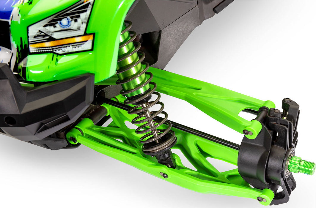 Suspension Kit, X-Maxx® Widemaxx®, Green (Includes Front and Rear Suspension Arms, Front Toe Links, Driveshafts, Shock Springs)