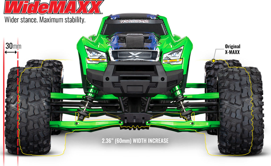 Suspension Kit, X-Maxx® Widemaxx®, Green (Includes Front and Rear Suspension Arms, Front Toe Links, Driveshafts, Shock Springs)