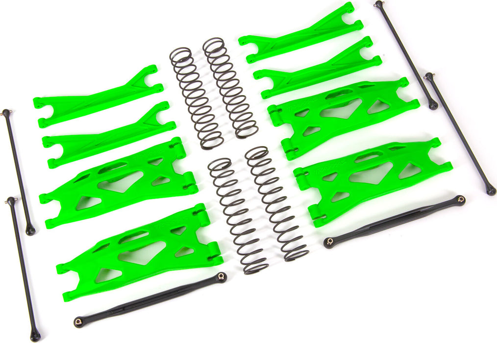 Suspension Kit, X-Maxx® Widemaxx®, Green (Includes Front and Rear Suspension Arms, Front Toe Links, Driveshafts, Shock Springs)