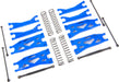 Suspension kit, X-Maxx® WideMaxx®, blue (includes front & rear suspension arms, front toe links, driveshafts, shock springs)