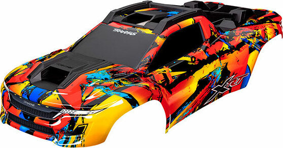 Body, Xrt™, Solar Flare (Painted, Decals Applied) (Assembled with Front and Rear Body Supports For Clipless Mounting, Roof and Hood Skid Pads)
