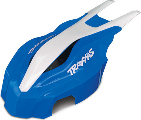 Canopy, front, blue/white, Aton