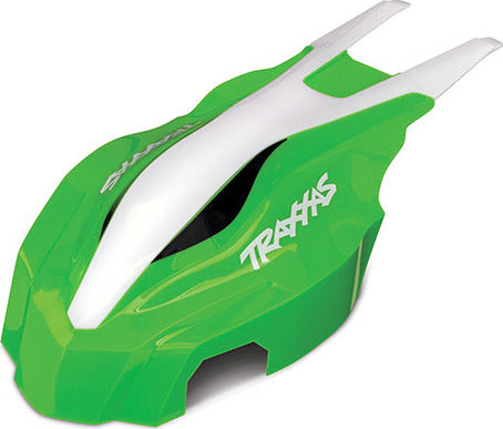 Canopy, front, green/white, Aton