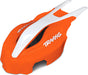 Canopy, front, orange/white, Aton