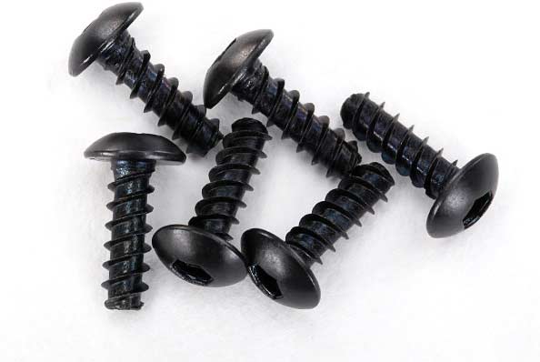 Screws, 2.6x8mm button-head, self-tapping (hex drive) (6)