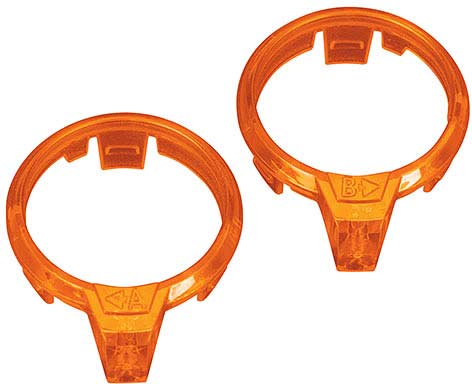 LED lens, motor, orange (left & right)