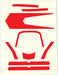 Decals, high visibility, red