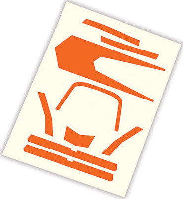 Decals, high visibility, orange