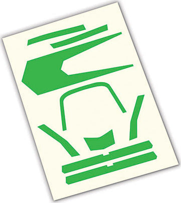 Decals, high visibility, green