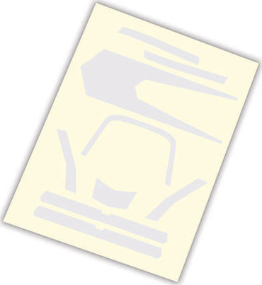Decals, high visibility, white