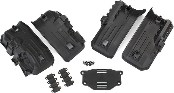 Fenders, inner, front & rear (2 each)/ rock light covers (8)/ battery plate/ 3x8 flathead screws (4)