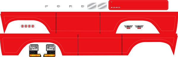 Decal sheet, Bronco, red