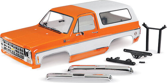 Body, Chevrolet Blazer (1979), Complete (Orange) (Includes Grille, Side Mirrors, Door Handles, Windshield Wipers, Front and Rear Bumpers, Decals)