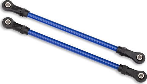 Suspension links, rear upper, blue (2) (5x115mm, powder coated steel) (assembled with hollow balls) (for use with #8140X TRX-4 Long Arm Lift Kit)