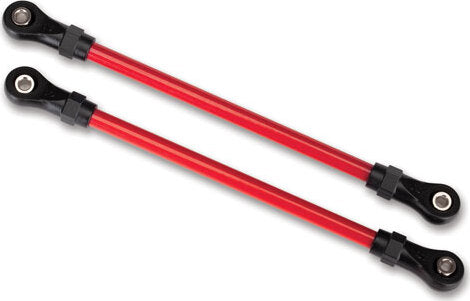 Suspension links, front lower, red (2) (5x104mm, powder coated steel) (assembled with hollow balls) (for use with #8140R TRX-4 Long Arm Lift Kit)