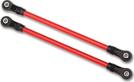Suspension links, rear lower, red (2) (5x115mm, powder coated steel) (assembled with hollow balls) (for use with #8140R TRX-4 Long Arm Lift Kit)