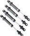 Shocks, GTS, silver aluminum (assembled without springs) (4) (for use with #8140 TRX-4 Long Arm Lift Kit)