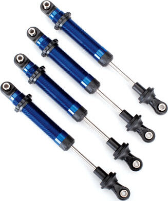 Shocks, GTS, aluminum (blue-anodized) (assembled without springs) (4) (for use with #8140X TRX-4 Long Arm Lift Kit)