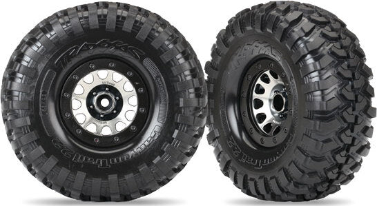 Tires and wheels, assembled (Method 105 black chrome beadlock wheels, Canyon Trail 2.2" tires, foam inserts) (1 left, 1 right)