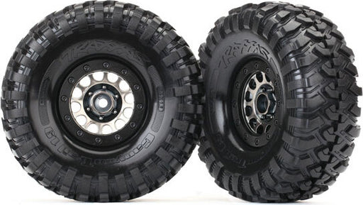 Tires and wheels, assembled (Method 105 black chrome beadlock wheels, Canyon Trail 1.9" tires, foam inserts) (1 left, 1 right)