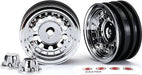 Wheels, 1.9", chrome (2)/ center caps (2)/ decal sheet (requires #8255A extended stub axle)